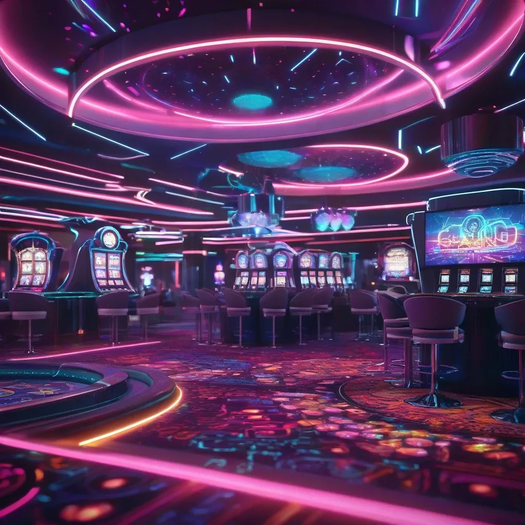 Futuristic Casino Lobby